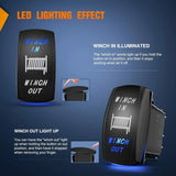 Nilight 7Pin Laser On/Off Momentary Winch Rocker Switch Blue, view 3