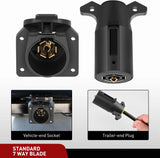 Nilight 7Pin Male Female Trailer Adapter Plug, view 2