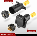 Nilight 7Pin Male Female Trailer Adapter Plug, view 4