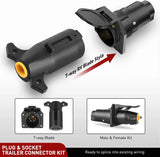 Nilight 7Pin Male Female Trailer Adapter Plug, view 5