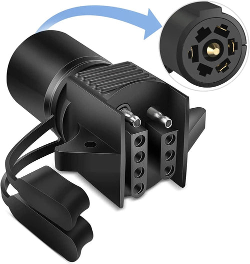 Nilight 7 Pin Round to 4 Pin 5 Pin Flat Blade Trailer Adapter
