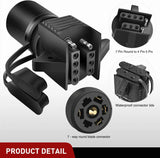 Nilight 7 Pin Round to 4 Pin 5 Pin Flat Blade Trailer Adapter, view 4