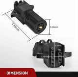 Nilight 7 Pin Round to 4 Pin 5 Pin Flat Blade Trailer Adapter, view 5
