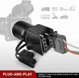 Nilight 7 Pin Round to 4 Pin 5 Pin Flat Blade Trailer Adapter, view 6