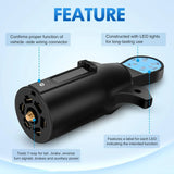 Nilight 7 Way Blade Trailer Connector Tester with Red LEDs Indicators, view 3