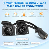 Nilight 7 Way Y Splitter Trailer Adapter, view 5