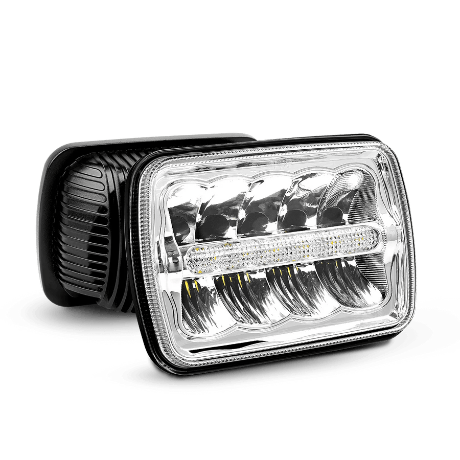 Nilight 7x6 5x7 45W Hi/Lo DRL LED Headlights Sealed Beam