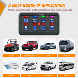 Nilight 8 Gang Switch Panel Blue Circuit Control Relay System with Fuse Wiring Harness Toggle Momentary Strobe Flash Modes Automatic Dimmable ON Off Pod 12V 24V for Car Truck Camper SUV, view 4