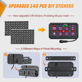 Nilight 8 Gang Switch Panel Circuit Control Relay System APP RGB Backlight Fuse Wiring Harness Toggle Momentary Strobe Flash Modes Automatic Dimmable 12V 24V for Car Truck Camper SUV, view 6