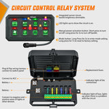 Nilight 8 Gang Switch Panel Green Circuit Control Relay System with Fuse Wiring Harness Toggle Momentary Strobe Flash Modes Automatic Dimmable ON Off Pod 12V 24V for Car Truck Camper SUV, view 3