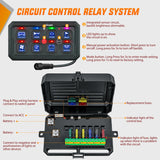 Nilight 8 Gang Switch Panel Red Circuit Control Relay System with Fuse Wiring Harness Toggle Momentary Strobe Flash Modes Automatic Dimmable ON Off Pod 12V 24V for Car Truck Camper SUV, view 3