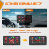Nilight 8 Gang Switch Panel Red Circuit Control Relay System with Fuse Wiring Harness Toggle Momentary Strobe Flash Modes Automatic Dimmable ON Off Pod 12V 24V for Car Truck Camper SUV, view 5
