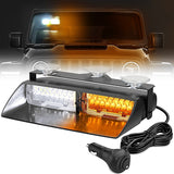 Nilight 8 Inch 16 Leds Windshield Hazard Amber White Strobe Light, view 2