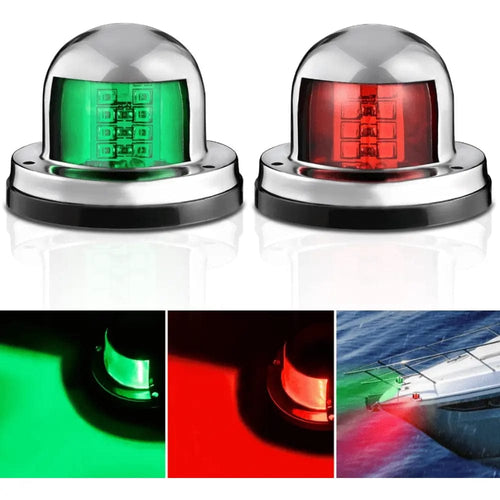 Nilight 8 Leds Red Green Marine LED Port Starboard Signals Lights (Pair)