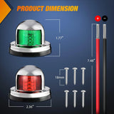 Nilight 8 Leds Red Green Marine LED Port Starboard Signals Lights (Pair), view 2