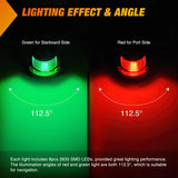 Nilight 8 Leds Red Green Marine LED Port Starboard Signals Lights (Pair), view 3