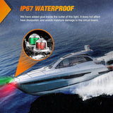 Nilight 8 Leds Red Green Marine LED Port Starboard Signals Lights (Pair), view 4