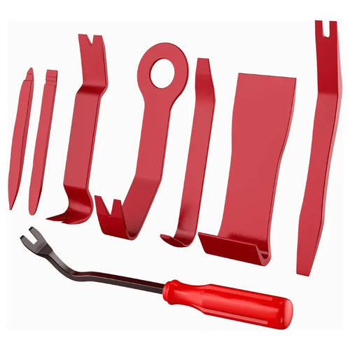Nilight 8 Pcs Auto Trim Removal Tool Set Red