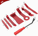 Nilight 8 Pcs Auto Trim Removal Tool Set Red, view 2