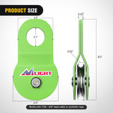 Nilight 8 Ton Winch Snatch Block Towing Pulley Blocks 17,000 LBS Capacity (Green), Winch Hook Accessories, Heavy Duty Offroad Recovery Accessory for Truck, Tractor, ATV & UTV, view 2