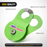 Nilight 8 Ton Winch Snatch Block Towing Pulley Blocks 17,000 LBS Capacity (Green), Winch Hook Accessories, Heavy Duty Offroad Recovery Accessory for Truck, Tractor, ATV & UTV, view 3