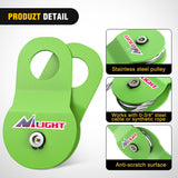 Nilight 8 Ton Winch Snatch Block Towing Pulley Blocks 17,000 LBS Capacity (Green), Winch Hook Accessories, Heavy Duty Offroad Recovery Accessory for Truck, Tractor, ATV & UTV, view 4
