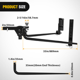 Nilight 800 lbs Round Bar Weight Distributing Hitches Kit with Sway Control, view 2