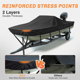 Nilight 800D Heavy Duty Boat Cover 14ft-16ft | Fits boats with beam width up to 68in (Narrow Jon Boats & Fishing Boats), Marine Grade All-Weather proof Trailerable Cover, view 5