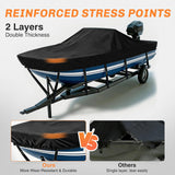 Nilight 800D Heavy Duty Boat Cover 16ft-18.5ft | Fits boats with beam width up to 94in (Narrow Jon Boats & Fishing Boats), Marine Grade All-Weather proof Trailerable Cover, view 5