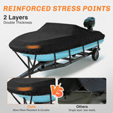 Nilight 800D Heavy Duty Boat Cover 20ft-22ft, Waterproof Trailerable Cover | Fits 20ft-22ft boats with beam width up to 102in (Narrow Jon Boats & Fishing Boats), Marine Grade All-Weather Shield, view 5