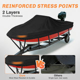 Nilight 800D Heavy Duty Boat Cover 23ft-24ft | Fits boats with beam width up to 102in (Narrow Jon Boats & Fishing Boats), Marine Grade All-Weather proof Trailerable Cover, view 5