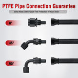 Nilight 8AN 10FT PTFE Fuel Hose Kit with 8PCS AN8 Fittings&Hose Separators | Fit E85 Nylon Stainless Steel Braided Fuel Hose Universal for Automotive Racing Engines, view 6