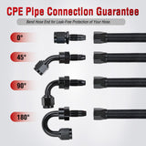 Nilight 8AN 20FT CPE Fuel Hose Kit with 12PCS AN8 Fittings&Hose Separators | CPE Nylon Stainless Steel Braided Oil Gas Diesel Fuel Hose End Fitting Kit for Transmission Oil Cooler Vacuum Lines, view 6