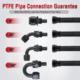 Nilight 8AN 20FT PTFE Fuel Hose Kit with 12PCS AN8 Fittings&Hose Separator | Fit E85 Nylon Stainless Steel Braided Fuel Hose Universal for Automotive Racing Engines, view 6