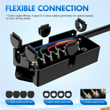 Nilight 8FT 7-Way Plug Inline Trailer Cord With 7-Gang Junction Box, view 6