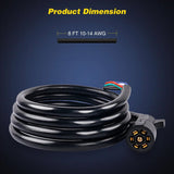 Nilight 8FT Heavy Duty 7 Way Inline Trailer Cord, view 5