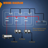 Nilight 8Gang Aluminum 3Pin ON/Off Blue Led Rocker Switch Panel, view 4