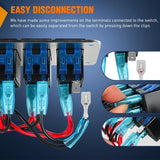 Nilight 8Gang Aluminum 3Pin ON/Off Blue Led Rocker Switch Panel, view 5