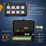 Nilight 8Gang Multifunction Blue Rocker Switch Panel System, view 3
