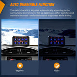 Nilight 8Gang Multifunction Blue Rocker Switch Panel System, view 4