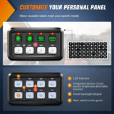 Nilight 8Gang Multifunction Green Rocker Switch Panel System, view 5