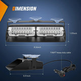 Nilight 8 Inch 16 Leds Windshield Hazard Amber Strobe Light, view 6