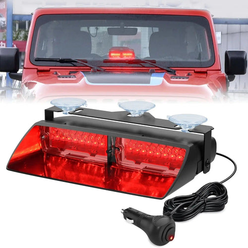 Nilight 8 Inch 16 Leds Windshield Hazard Red Strobe Light