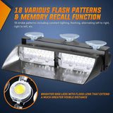 Nilight 8 Inch 16 Leds Windshield Hazard White Strobe Light, view 5