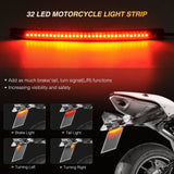 Nilight 8 Inch 32Leds Amber Red Light Strip, view 6