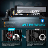 Nilight 8 Inch 5LED Single Row Spot Screw-Less Night Vision LED Light Bar | 18AWG Wire 5Pin Switch, view 6