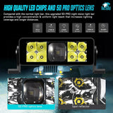 Nilight 8 Inch 9LED Dual Row Spot Screw-Less Night Vision LED Light Bar | 18AWG Wire 5Pin Switch, view 3