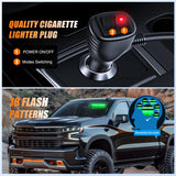 Nilight 8LED Green Traffic Advisor Strobe Light Bar Hazard Safety | with Vacuum Suction Emergency Dash Warning Flashing Lights Front/Rear Windshield Visor for Truck Police Construction Vehicles, view 4