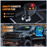 Nilight 8LED Green White Traffic Advisor Strobe Light Bar Hazard Safety | with Vacuum Suction Emergency Dash Warning Flashing Lights Front/Rear Windshield Visor for Truck Police Construction Vehicles, view 4