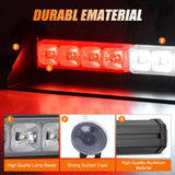 Nilight 8LED Red White Traffic Advisor Strobe Light Bar Hazard Safety | with Vacuum Suction Emergency Dash Warning Flashing Lights Front/Rear Windshield Visor for Truck Police Construction Vehicles, view 2